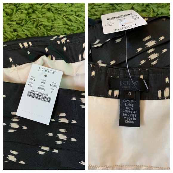 J. Crew Après-Beach Romper Shorts 💯 Silk Size 0 - Picture 3 of 8